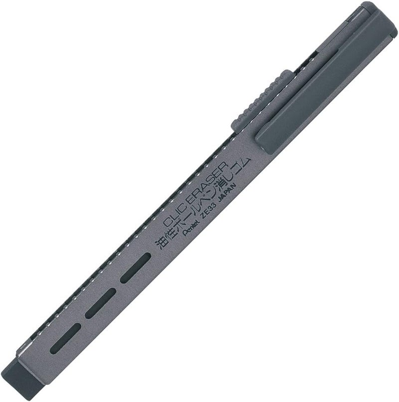 Pentel XZE33-N Click Eraser Holder Eraser, Oil-Based Ballpoint Pen Eraser, XZE33-N - Image 1
